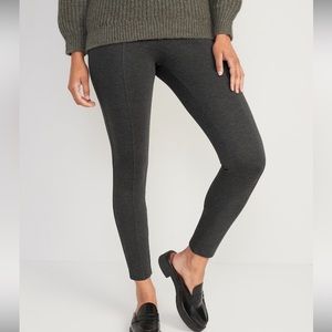 NWOT Old Navy Dark Gray High Rise Stevie Pants Leggings w/ Wide Waistband XXL